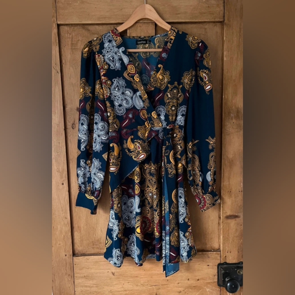 Boohoo Paisley Boho Dress